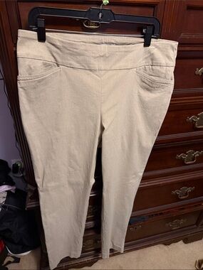 Van Heusen Beige Cropped Ponte Pants